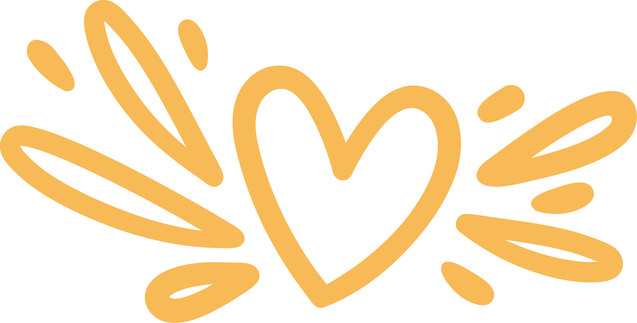 A hand-drawn icon of an energetic heart